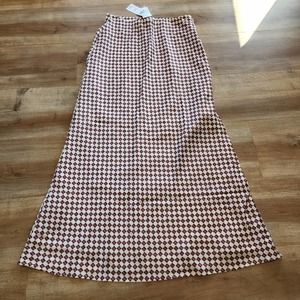 Abercrombie & Fitch Red and White Maxi Skirt